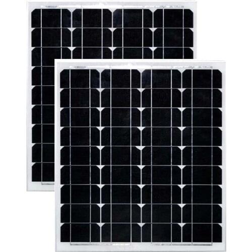 Panel Solar 50w 18v 2 Pcs 12v Solar Battery Charger Panneaux Solaire Camping Car 100 Watt Camp Charger Motorhome RV Boat