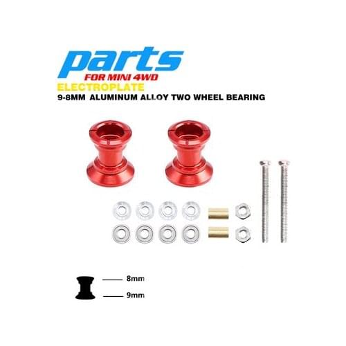 Tamiya 4WD Self-learning Parts 9-8mm Black Two-section Guide Wheel Two-stage Guide Wheel 94721B 4WD Mini Racer Wheel Parts