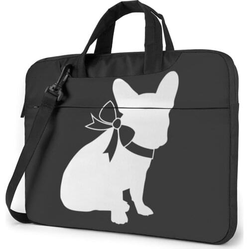 French Bulldog Laptop Bag Case Bicycle Crossbody Computer Bag Protective Vintage Laptop Pouch