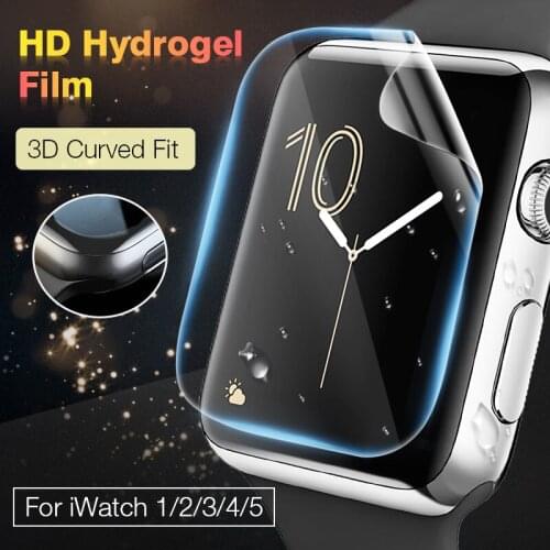 Waterproof screen protector for apple watch 5 4 3 38MM 40MM 44MM 42MM (Not Tempered Soft glass) film for Iwatch 4/5/6/SE