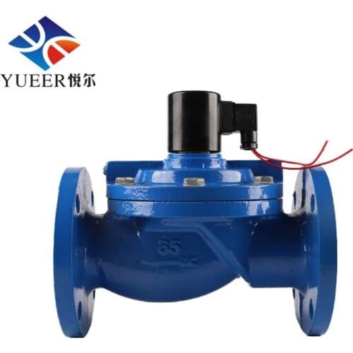 Water Cast Iron Valve Pilot Flange Operated Directional Control Watering Solenoid Valves 2.5inch DC 12V 220V AC