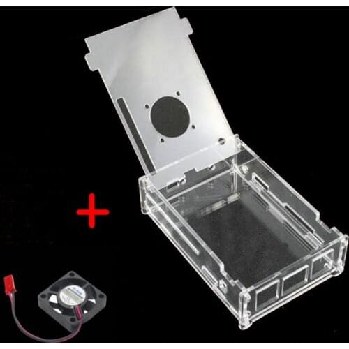High Quality Acrylic Case with Cooling Fan for Orange Pi Plus 2 Plastic Transparent Shell for Orange Pi Plus 2 Clear Case