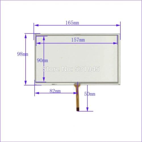 ZhiYuSun compatible HST-TPA7.0AU for AT70TN90 165mm*98mm 4 wire TOUCH SCREEN for gps glass 7inch touch panel