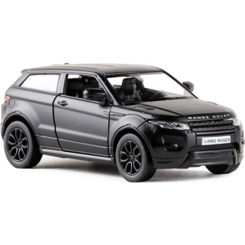 1:36 RMZ City High Simulation Alloy Car Metal Pull Back Aurora SUV Grind Arenaceous Matte Black Diecast Model Kids Toys Gifts