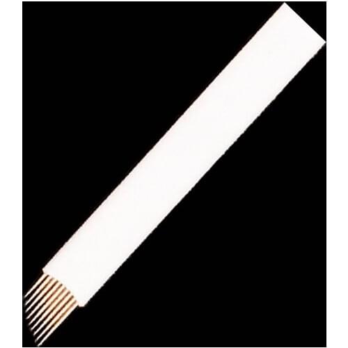 100 Pcs 0.25mm 9 Pins Tattoo Needles Microblading Blades Permanent Makeup Microblading Needles for Eyebrows Manual Pen