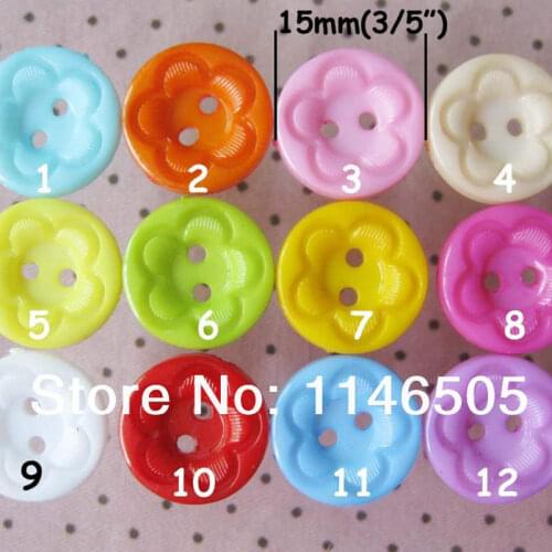 100pcs Mixed loose Fashion Plastic Button China 15mm Round Children Kids Accessories Button For Craft Garment Accessory ZK0282