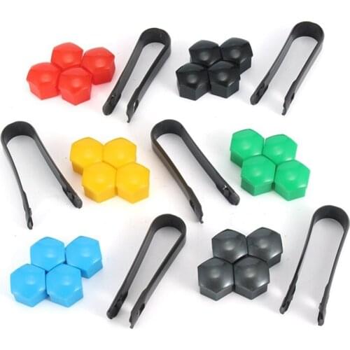 20Pcs 21mm Automobile Wheel Nut Bolt Cover Decorate Protection Tire Wheel Screw Bolts Nut Cap Hub Screw Protector Accessories