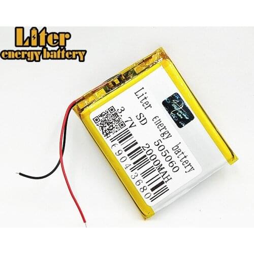 3.7 V lithium polymer battery GPS navigation 505060 2000mah Li-Po Rechargeable Battery For MP4 MP5 DVD Cell Phone Tablet PC
