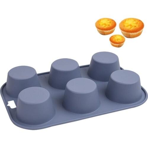6 Holes Diy Mini Silicone Mousse Cake Mold Heat Resistant Easy Demould Baking Pan Chocolate Fondant Molds