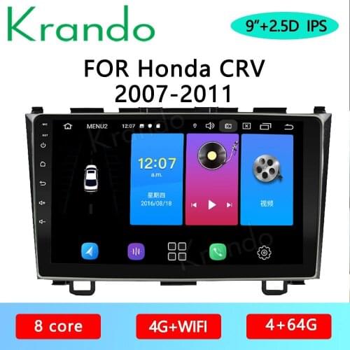 Krando Android 10.0 9" IPS Full Touch Car Multimedia Radio for Honda CRV 2007-2011 Audio DSP WIFI Navi Bluetooth Carplay GPS
