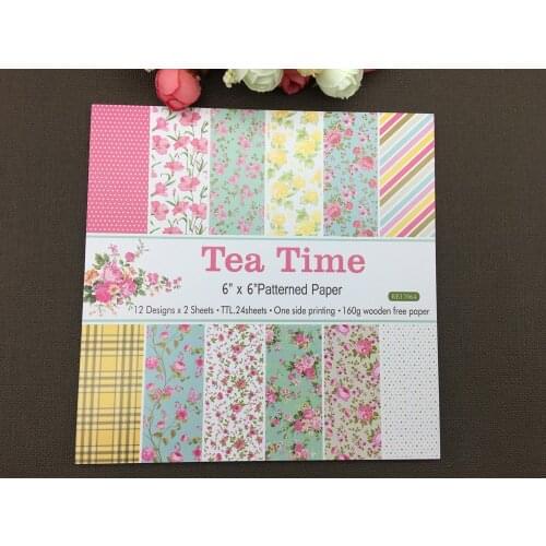 AlinaCraft 24 sheet 6"X6" love of the flower patterned paper Scrapbooking paper pack handmade craft paper craft Background pad