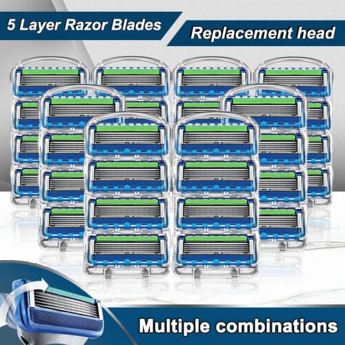 Mens shaver Razor Blades Fit Gillette Fusion 5 For Men Shaving Safety Manual Machine Replacement New Heads Straight blade