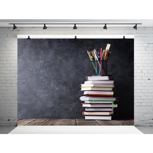 VinylBDS Back To School Season Photography Backgrounds Crayon Color Painting Books Photo Background Newborn Original Backdrops