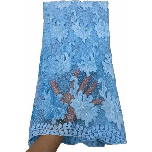 French sequins lace fabric high quality embroidery african net laces nigerian tulle fabrics for wedding dress 5 yards