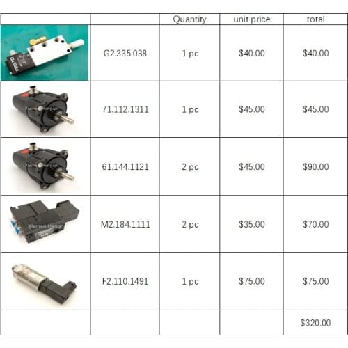 Heidelberg printing machinery parts
