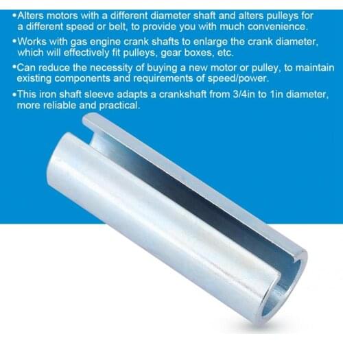 Crankcase 3/4in to 1in Iron Crank Shaft Sleeve Gas Engine Pulley Adapter Predator Tool Kit Crankshaft