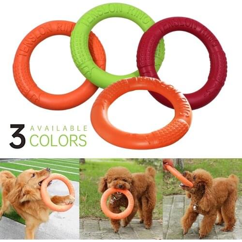 Pet Flying Discs EVA Dog Training Ring Puller Resistant Bite Floating Toy Puppy Outdoor Interactive Game Playing Dog Motion Tool