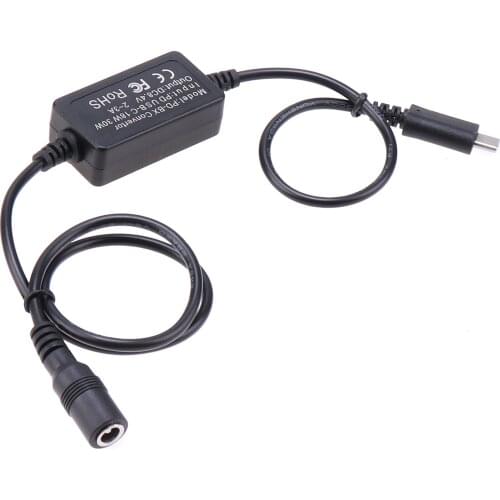 Multifunctional portable PD/TYPE-C line external power cord battery adapter for LP-E6 E18 FZ100 FW50 virtual battery