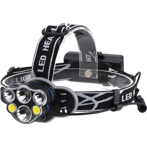 Powerful 6 LED T6 Headlamp Waterproof USB Rechargeable Zoomable Flashlight Lantern Light for Fishing Camping Outdoor Headlight