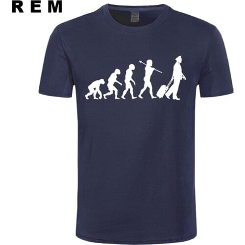 REM Top quality COTTON o neck heisenberg men tshirt short sleeve print casual Evolution Of The Pilot print T shirt for men