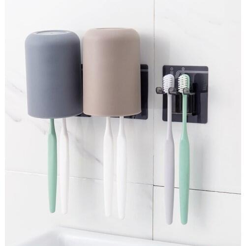 Bathroom accessories toilet Wall toothbrush rack no hole toothbrush shelf