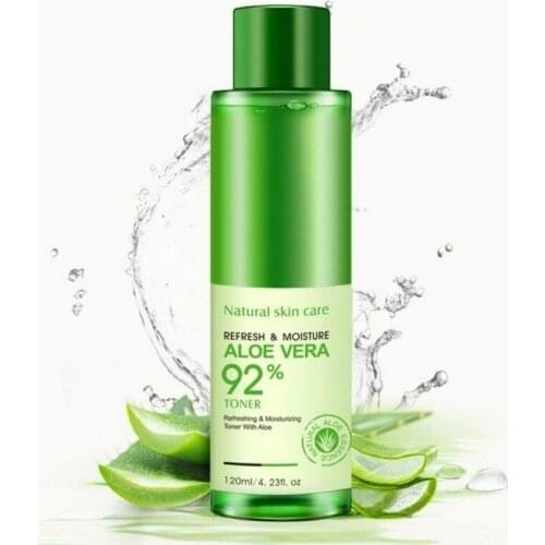 Vitamin C Natural Face Serum Toner Aloe Vera Gel 120ml Hydrating Moisturizing VC Skin Care Lighten Pore Toner Korean