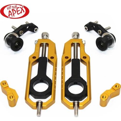 Tensioners Catena Rear Axle Spindle Chain Adjuster With Swingarm spool for Yamaha YZF R1 2007 2008 2009 2010 2011 2012 2013 2014