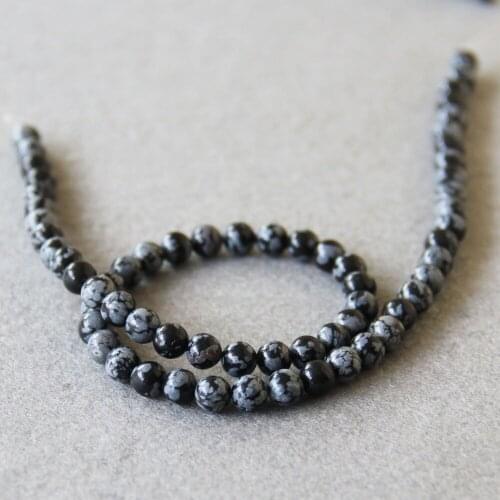 New 6mm Natural Multicolor Black&White Indian Onyx Snow Stone Beads Round Shape Beads 15inch DIY Jewelry Making Design Wholesale