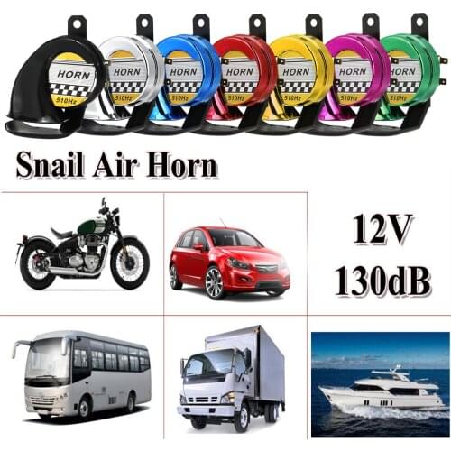 Waterproof 12V DC 130dB Snail Air Motorcycle Horn Siren Loud 510Hz for Car Truck Motorbike