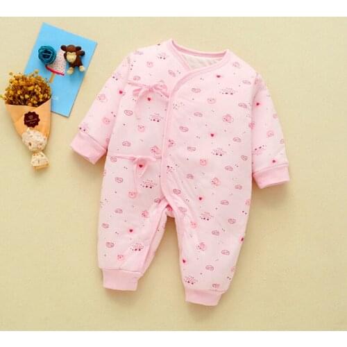 Toddler Girls Boys Clothes Rompers Infant Cotton Jumpsuits Newborn Babies Print Bodysuits Pink Yellow