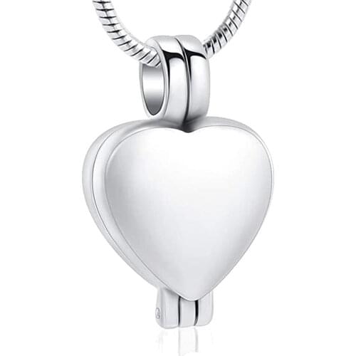 Cremation Necklace Heart Urn Locket Pendant Memorial Ashes Keepsake Mini Cylinder Urn Jewelry for Women/Men