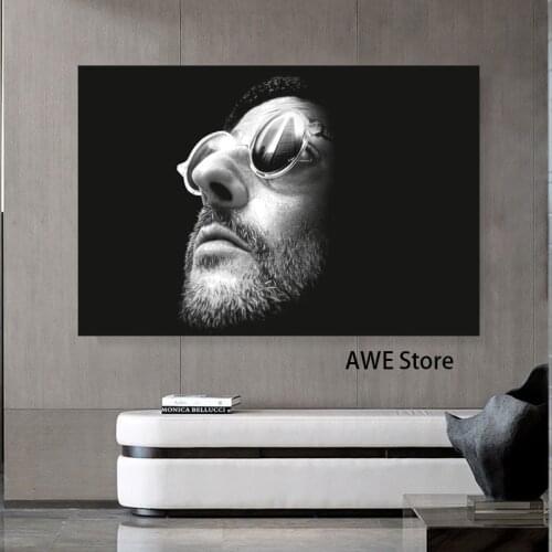 Poster Prints Vintage Leon Professional Classic Movie Jean Reno Actor Wall Oil Painting Art Wall Pictures Living Room Home Decor