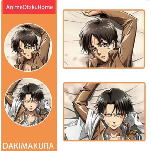 Hot Anime Attack on Titan Shingeki no Kyojin Ackerman Levi Pillowcases Dakimakura Hugging Body Pillow Case Cover Bedding Gift