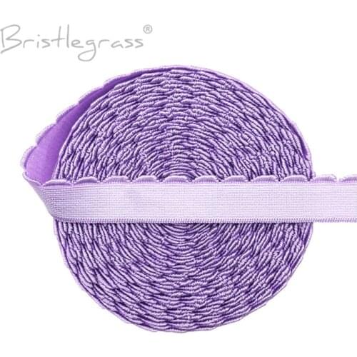 BRISTLEGRASS 2 5 10 Yard Nylon Plush Bra Strap Elastic 5/8" 15mm Shiny Spandex Band Shoulder Tape Underwear Lingerie Sewing Trim