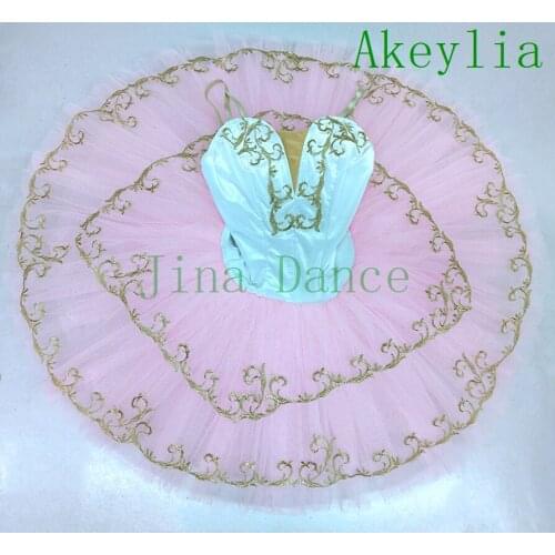 Pink Fairy Princess performance Tutu Women Ballet Pancake Costume Platter Bellrina Pink Tutu for child dance wear