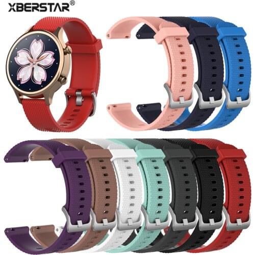 18mm Silicone Wrist Band Strap for Ticwatch c2 Rose Gold Version for Garmin Vivoactive 4S Replacement Womens Wrist Bracelet