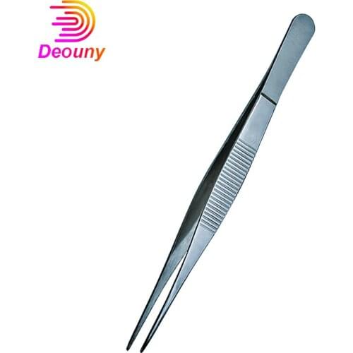 DEOUNY Cocktail Garnish Tongs Ornamental Long Tong Lengthened Tweezers Cleaning Flat Stainless Steel Clip Bar Tools