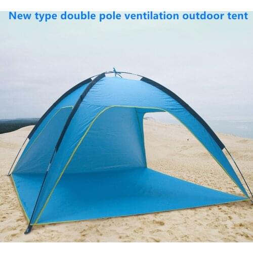 Beach Tent Protection Outdoor Camping Tent Sun Water Resistant Outdoor Canopy Shelter Oxford Fabric Waterproof Camping Tent