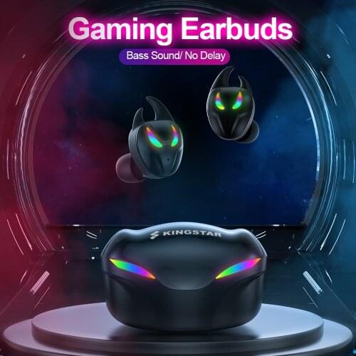 KINGSTAR Gaming Headset TWS Wireless Bluetooth Earbuds Ultra Low Latency Headphone With Microphone For PUPG Genshin Impact Games