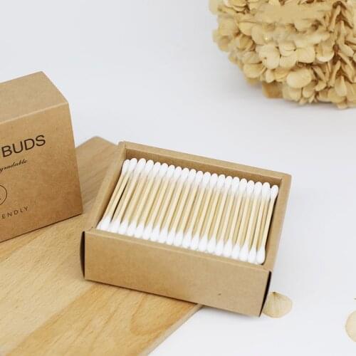 1000 Undefined Eco Friendly Zero Wast Vegan Products Cotton Bud Double Head Microbrushes for Eyelashes Cotton Swab Beauty Health