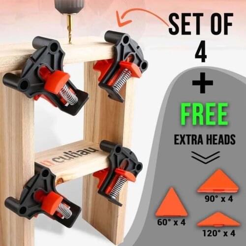 4PCS Clamp Set 60/90/120 Degrees Corner Clamp Wood Angle Clamps Woodworking Frame Clamp Corner Holder Woodworking Hand Tool