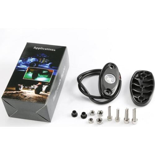 2018 Creative 2 pcs 2 inch Screen Waterproof IP67 9W 10-36V 3 LEDs Auto Car Decoration Rock Light Multi Function Indicator