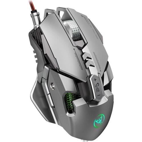 2021 New Professional Gaming Mouse 6400DPI Full 7 Programmable Buttons RGB LED Optical USB Wired Game Mice for Laptop PC Gamer