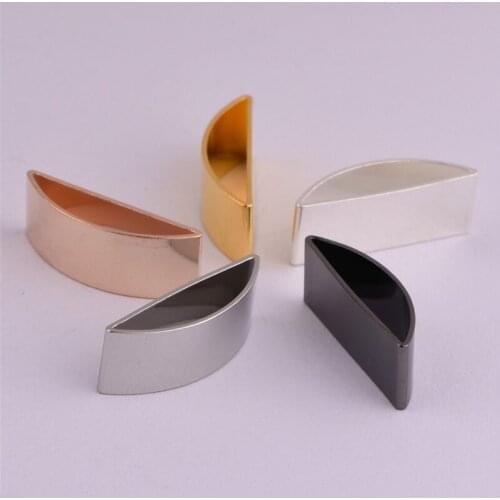 23mm semicircular hollow arc copper tube ring DIY handmade accessories geometric D-shaped pendant connector