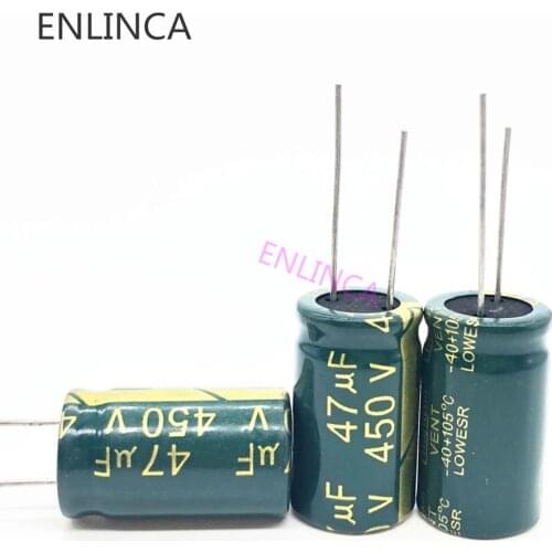 30pcs/lot 450v 47UF high frequency low impedance 450v47UF aluminum electrolytic capacitor size 16*25 20