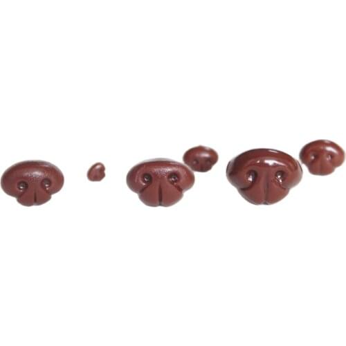 300pcs New custom style high quatity nose 7mm-22mm brown toy animal nose plastic safety noses +washer-- size option
