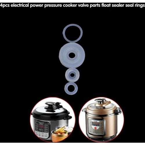 4Pcs Electrical Power Pressure Cooker Valve Parts Float Sealer Seal Rings Safe Tasteless Non-toxic PM0074