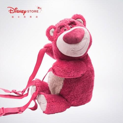 Disney Cute Strawberry Bear Messenger Bag Plush Doll Backpack Coin Purse Festival Girl Gifts