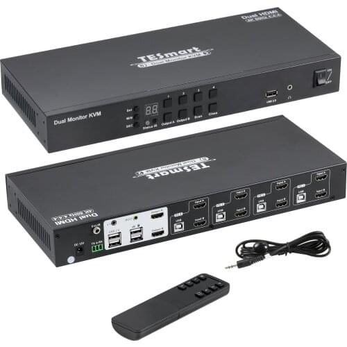 HDMI 2.0b KVM USB Switch 2 Port,Ultra HD 4K@60Hz, HDCP 2.2