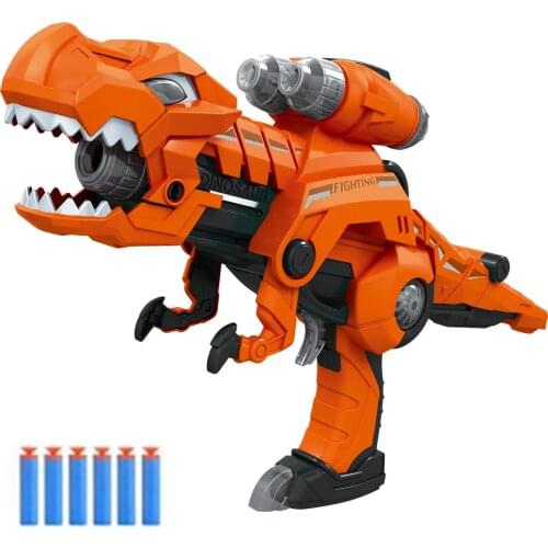 Dinosaur Toy Gun 3 In 1 Deformed Electric Soft Bullet Toy Gun Shooting Game Toy Shooting Target Soft Bullet Gun
